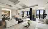 Spacious modern 3 BHK living room interior